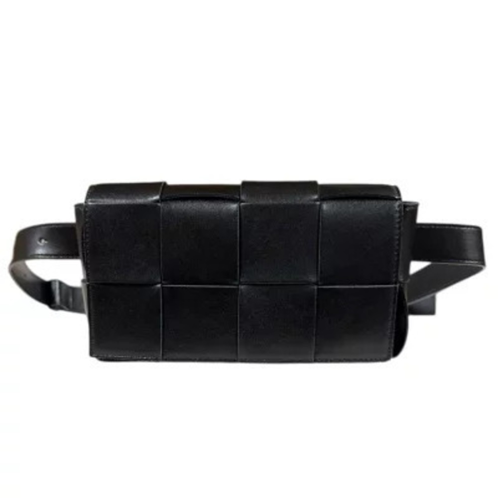 Bottega Veneta Cassette Belt Bag Maxi Intrecciato Body Leather Black Waist
